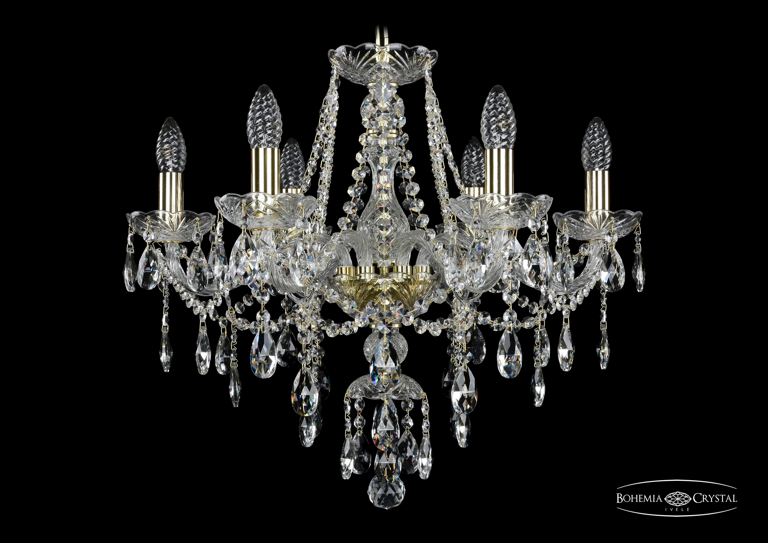 Подвесная хрустальная люстра 1415 Bohemia 1415/6/200 G