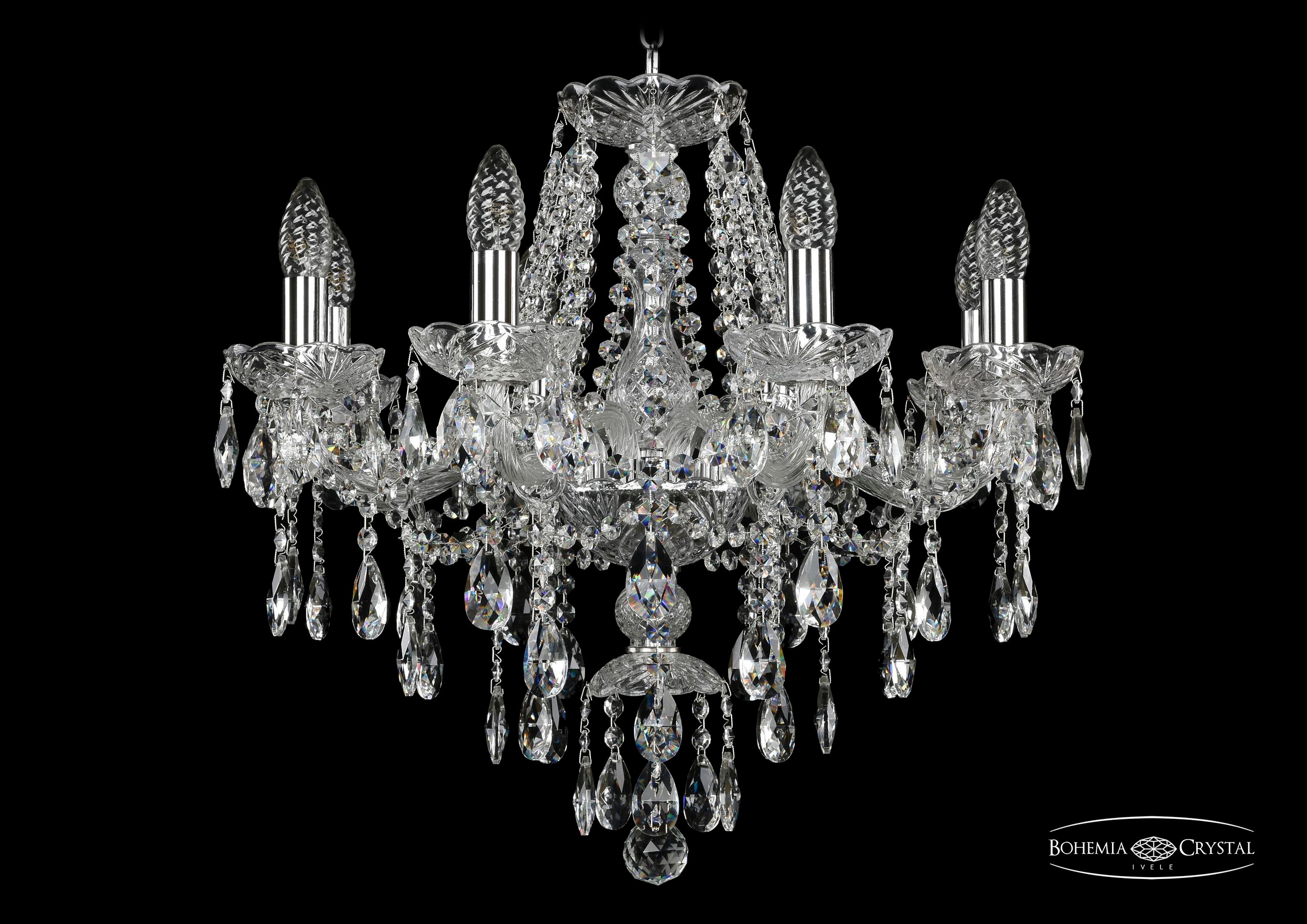 Подвесная хрустальная люстра 1415 Bohemia 1415/8/200 Ni