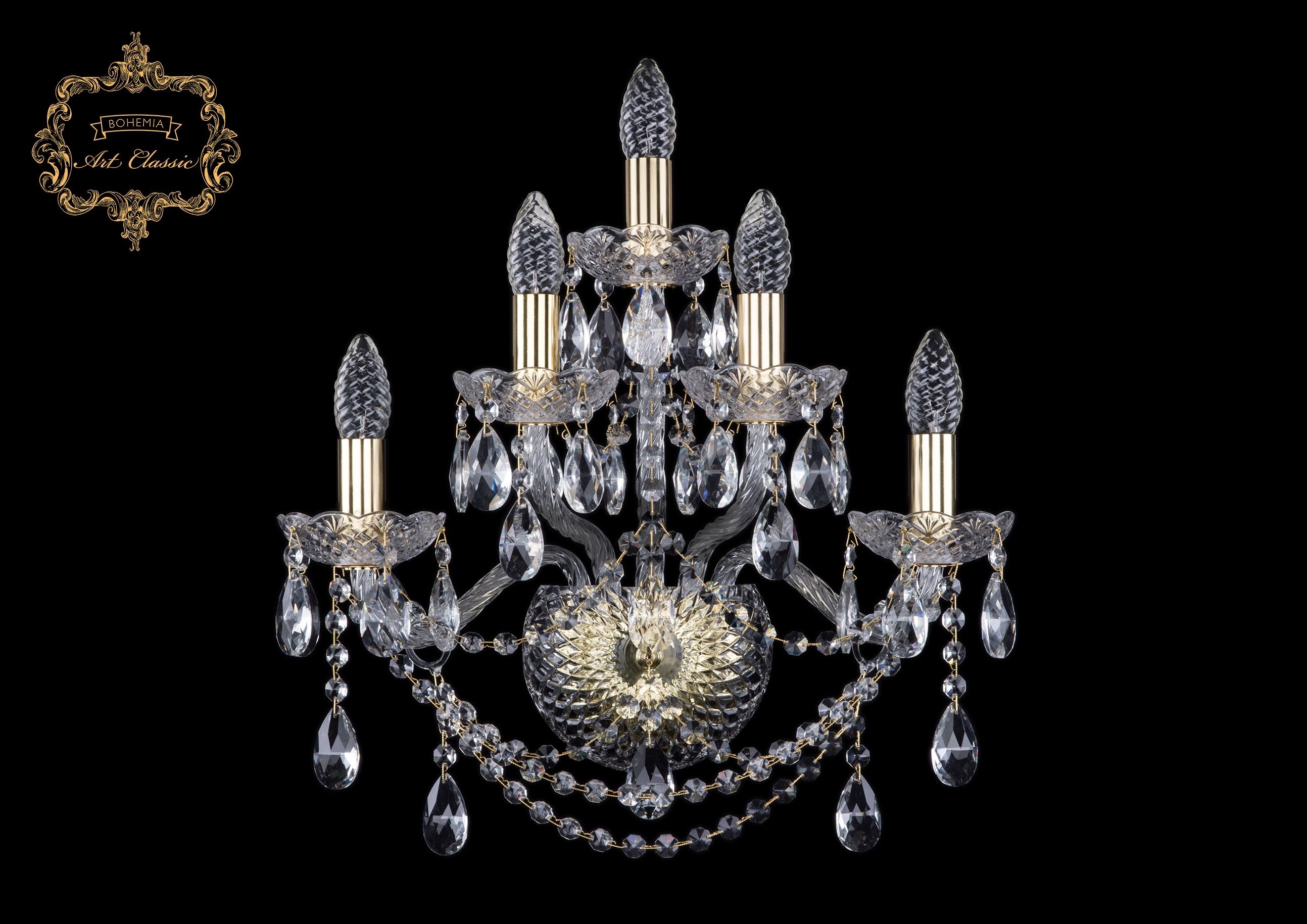 Настенное бра Art Classic 10.25.2+2+1.165.Gd.Sp