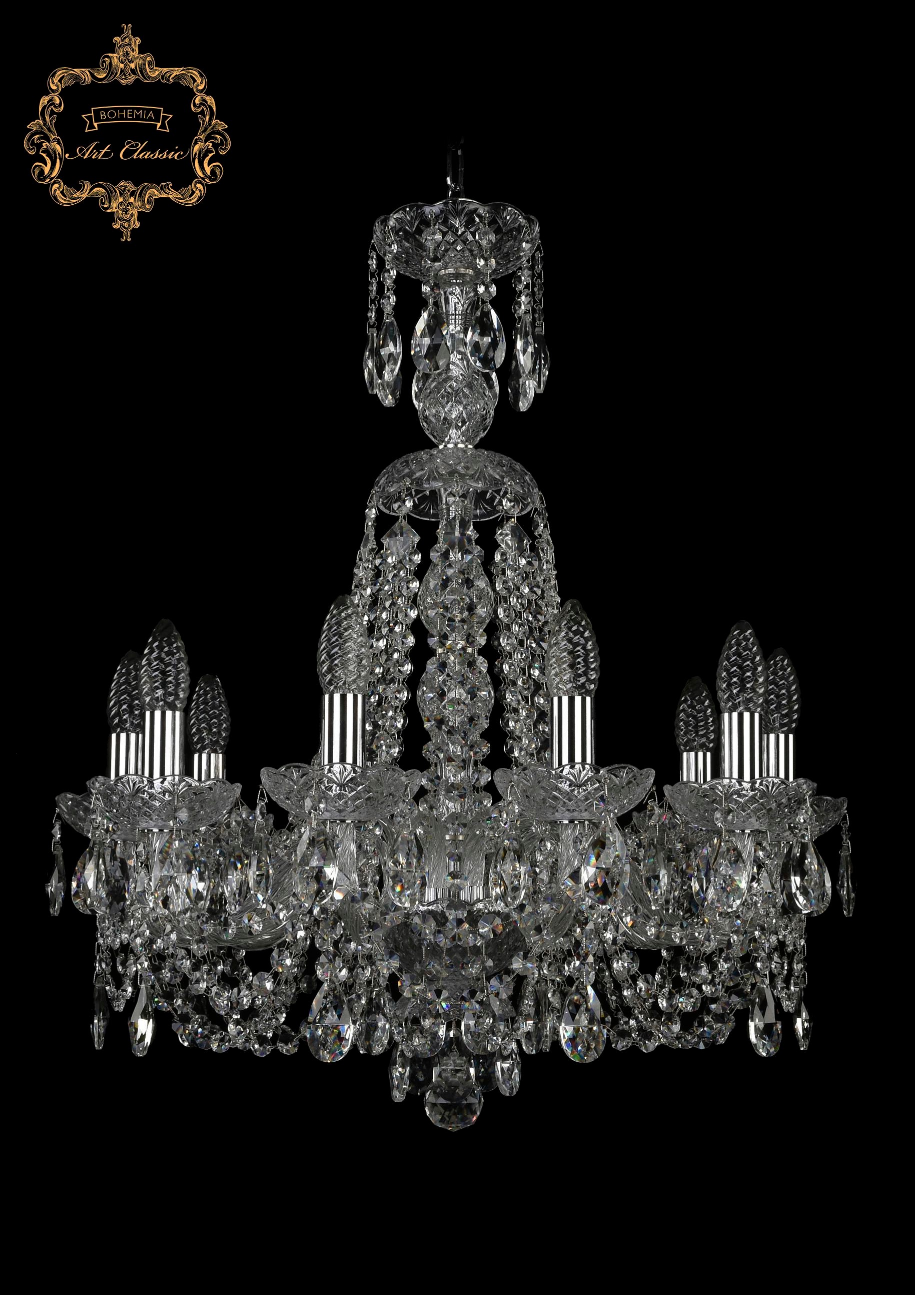 Подвесная хрустальная люстра 11.11 Art Classic 11.11.10.195.XL-68.Cr.Sp