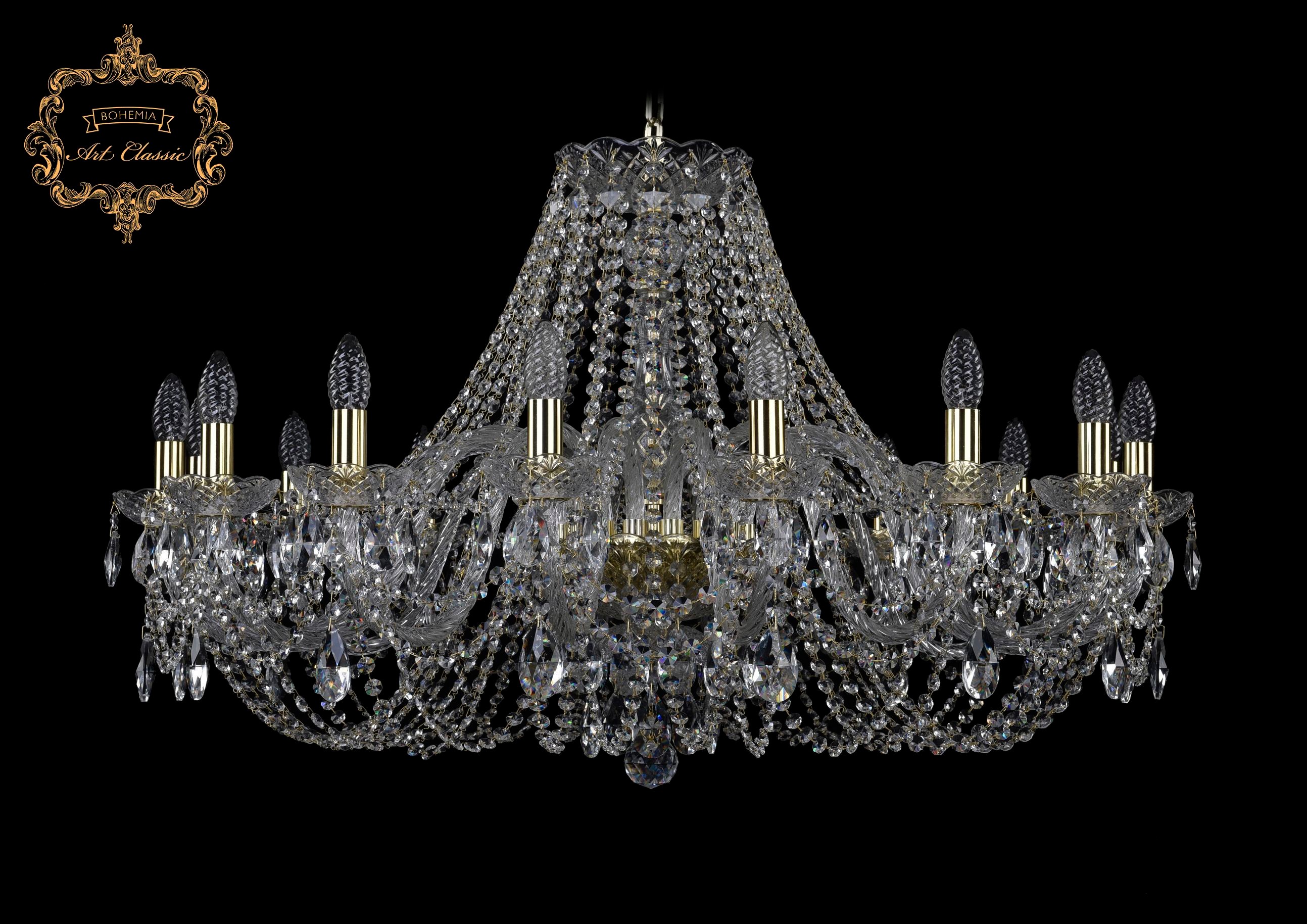 Подвесная хрустальная люстра 11.11 Art Classic 11.11.16.360.Gd.Sp