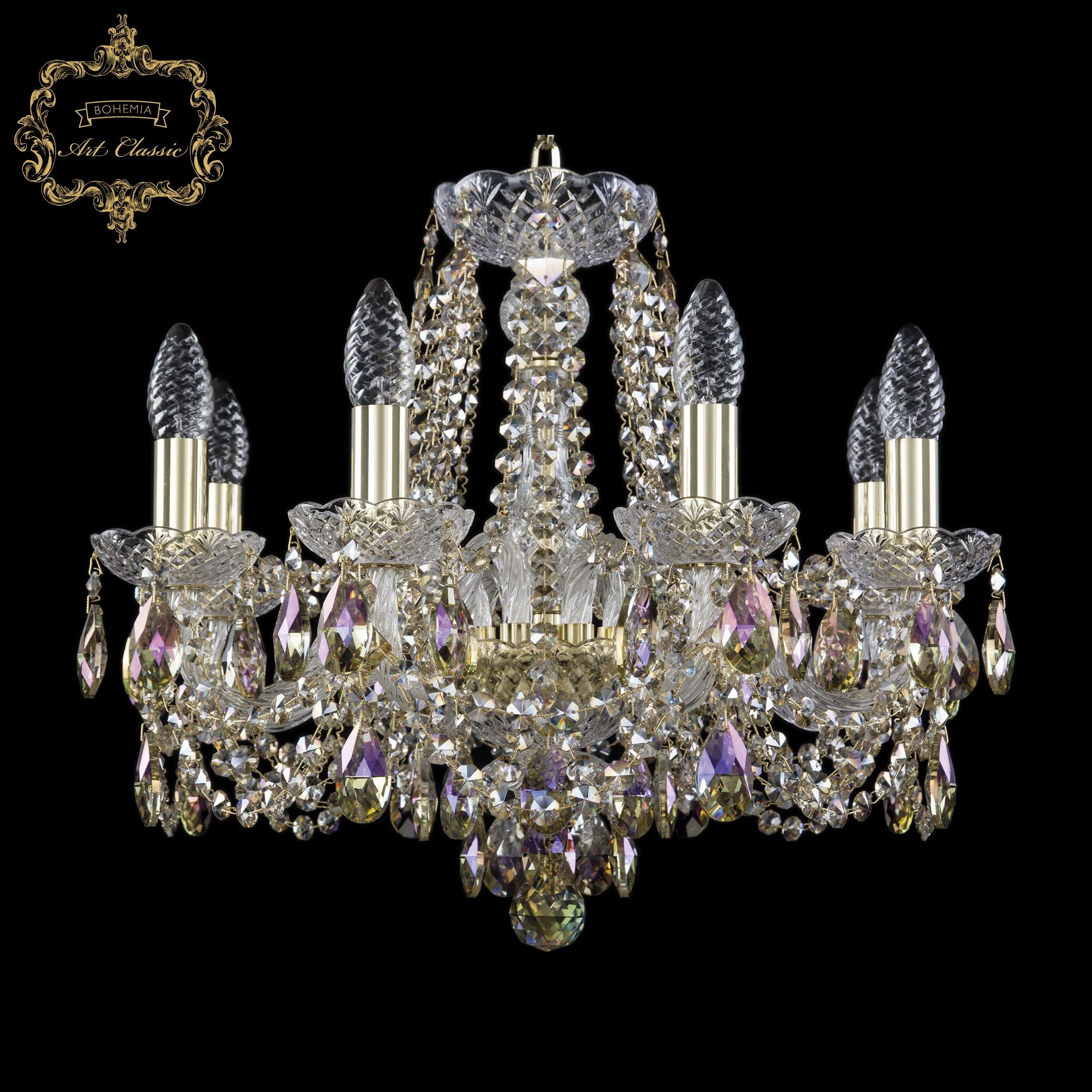 Подвесная хрустальная люстра 11.11 Art Classic 11.11.8.165.Gd.Sp.R801