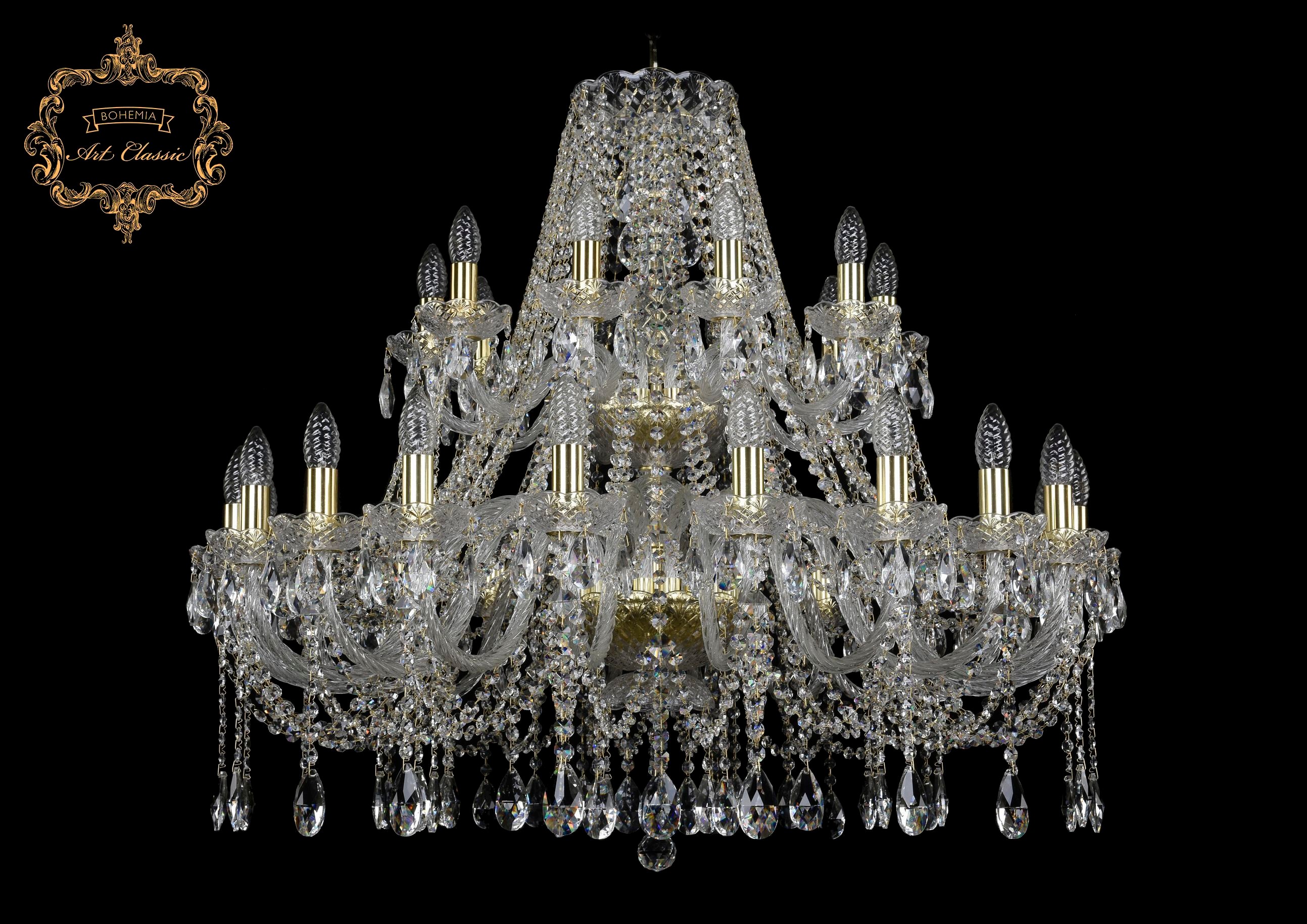 Подвесная хрустальная люстра 11.12 Art Classic 11.12.20+10.360.2d.Gd.Sp