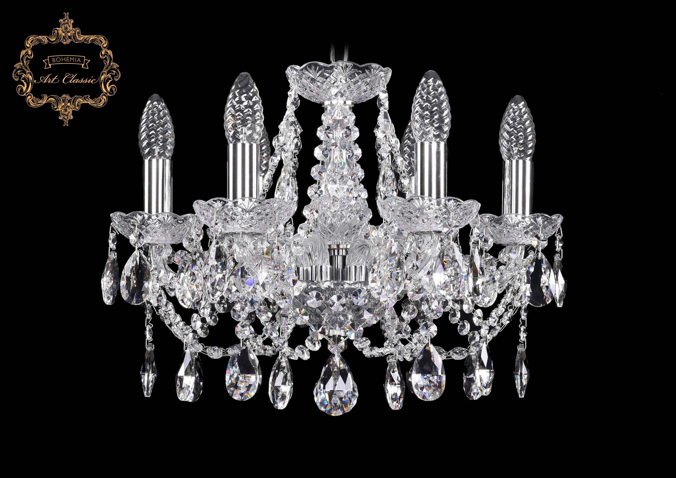Подвесная хрустальная люстра 11.21 Art Classic 11.21.6.141.Cr.Sp