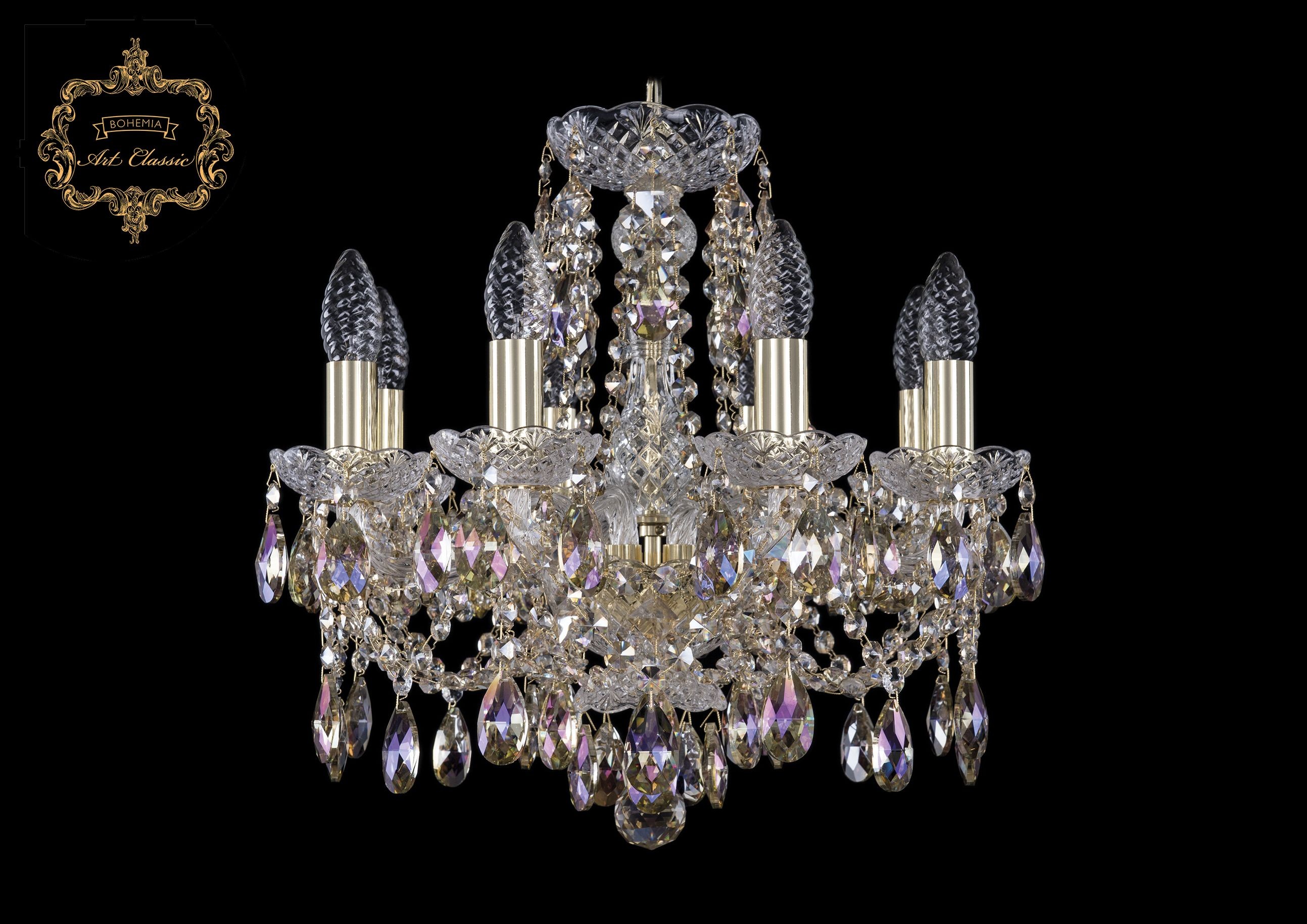 Подвесная хрустальная люстра 11.21 Art Classic 11.21.8.141.Gd.R801