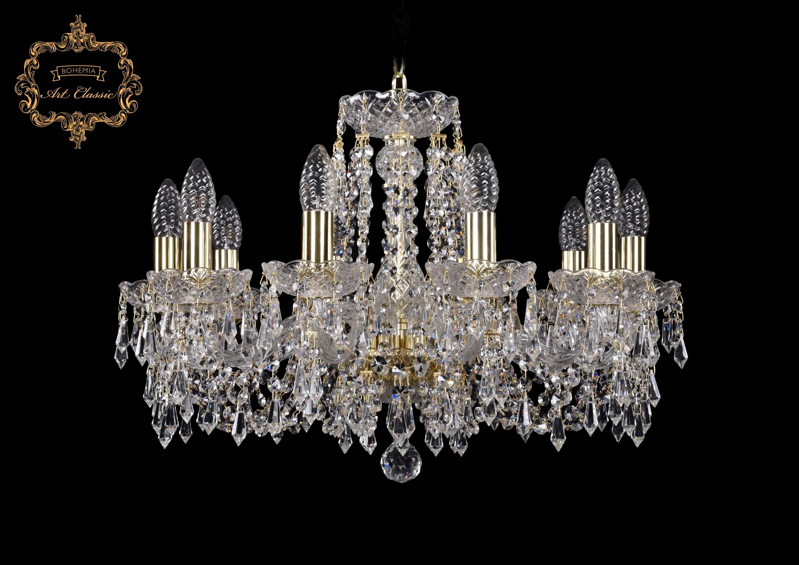 Подвесная хрустальная люстра 11.23 Art Classic 11.23.10.200.Gd.Dr