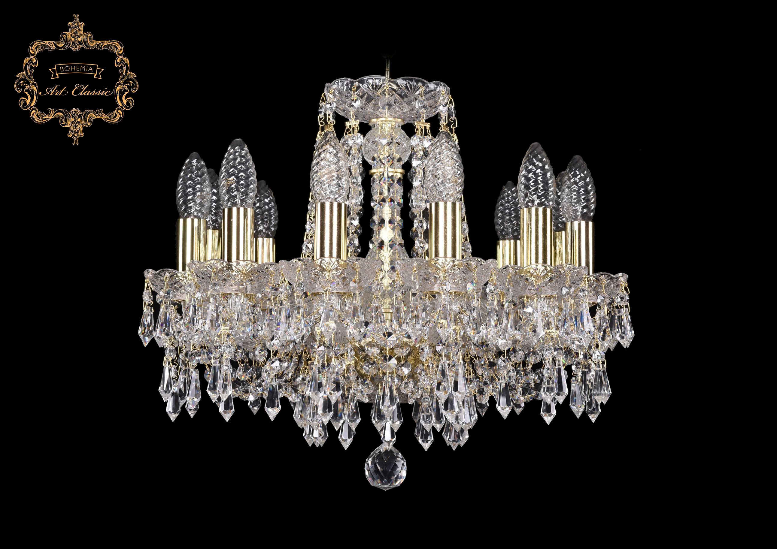 Подвесная хрустальная люстра 11.23 Art Classic 11.23.12.141.Gd.Dr
