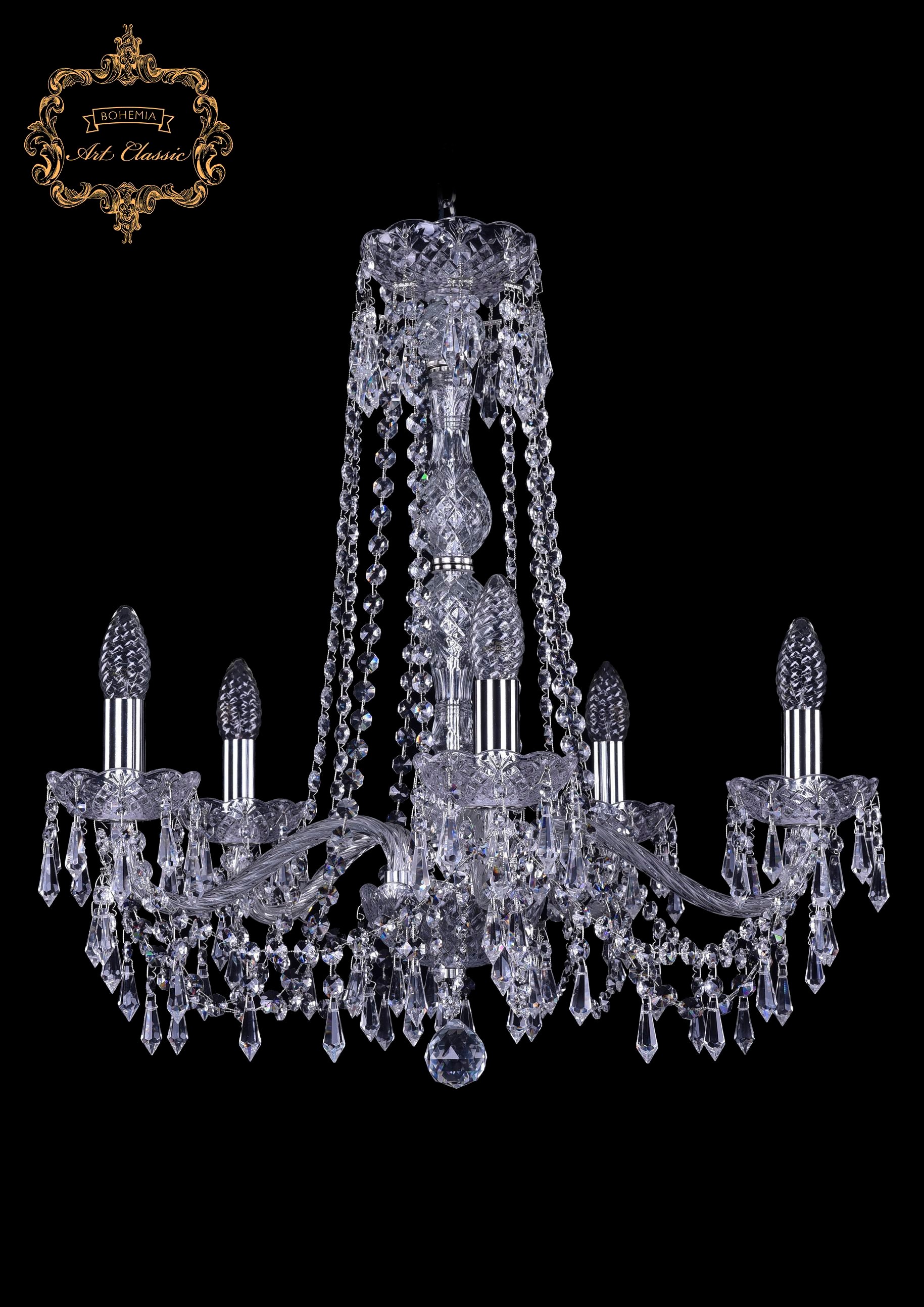 Подвесная хрустальная люстра 11.23 Art Classic 11.23.5.200.h-59.Cr.Dr