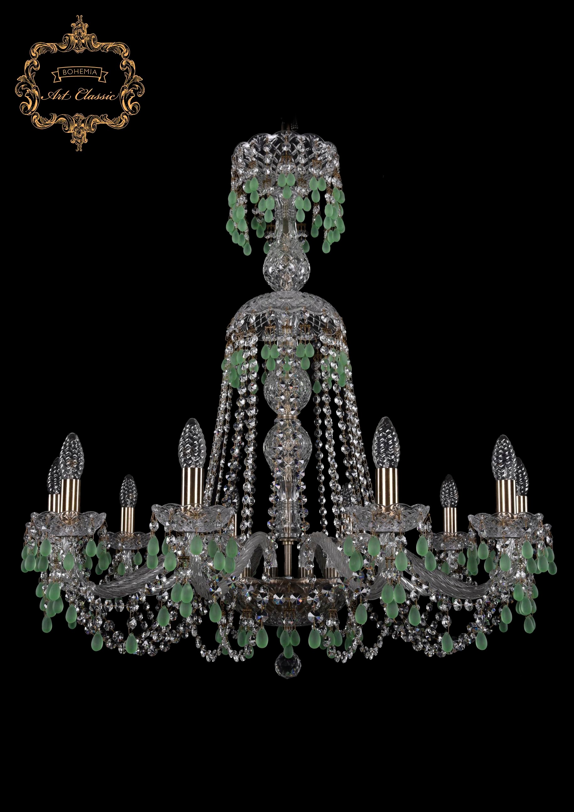 Подвесная хрустальная люстра 11.24 Art Classic 11.24.10.300.XL-87.Br.V5001