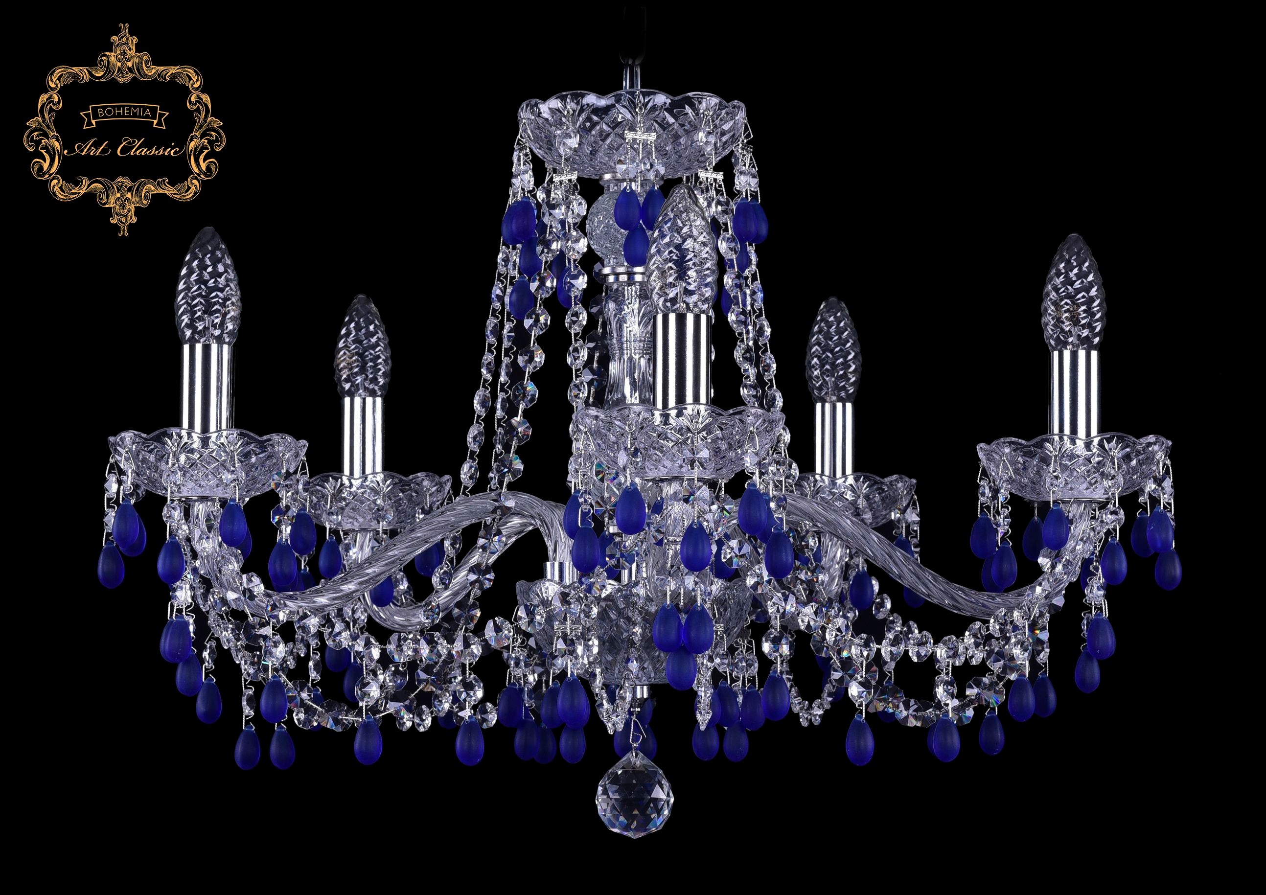 Подвесная хрустальная люстра 11.24 Art Classic 11.24.5.200.Cr.V3001