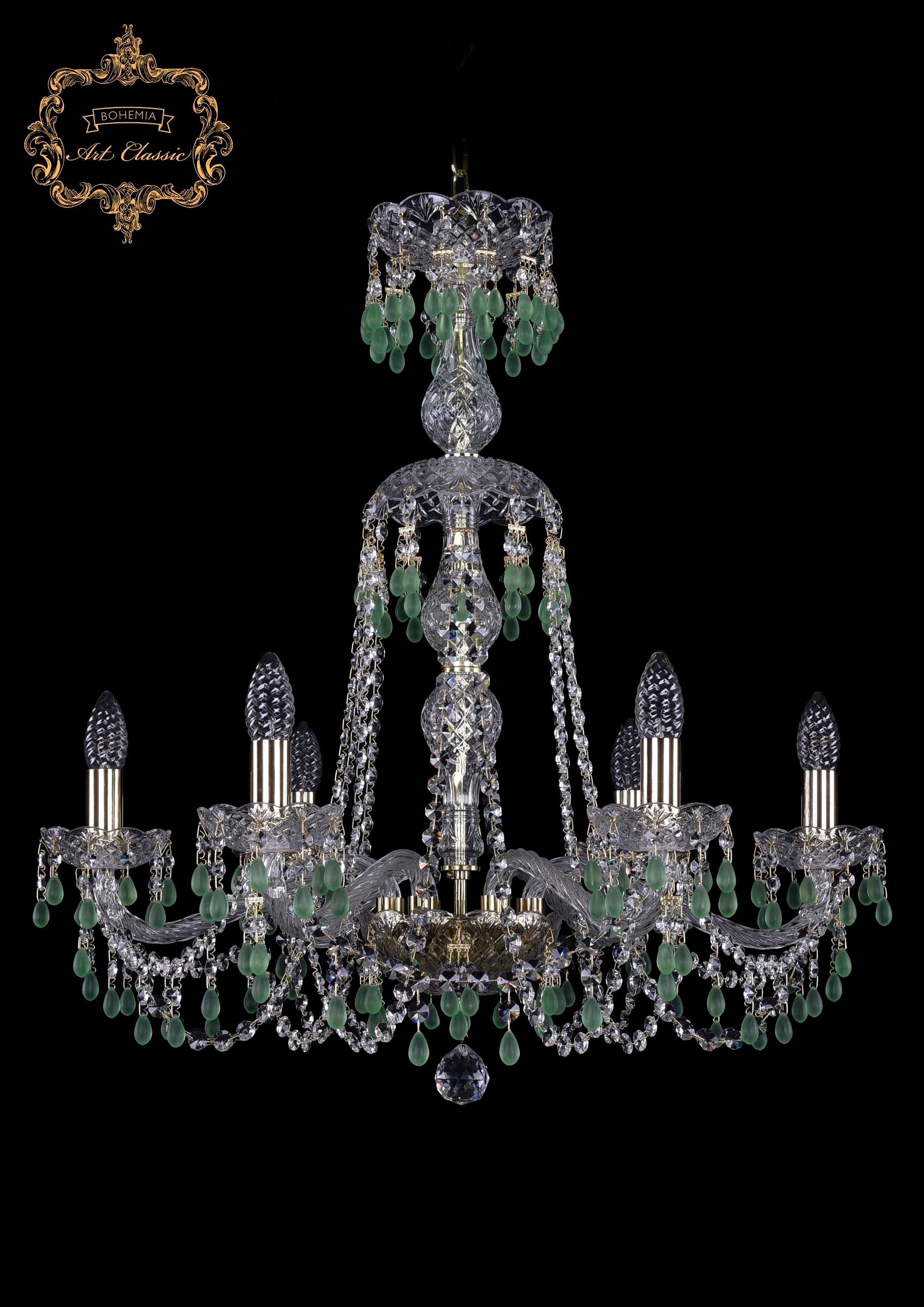 Подвесная хрустальная люстра 11.24 Art Classic 11.24.6.220.XL-70.Gd.V5001