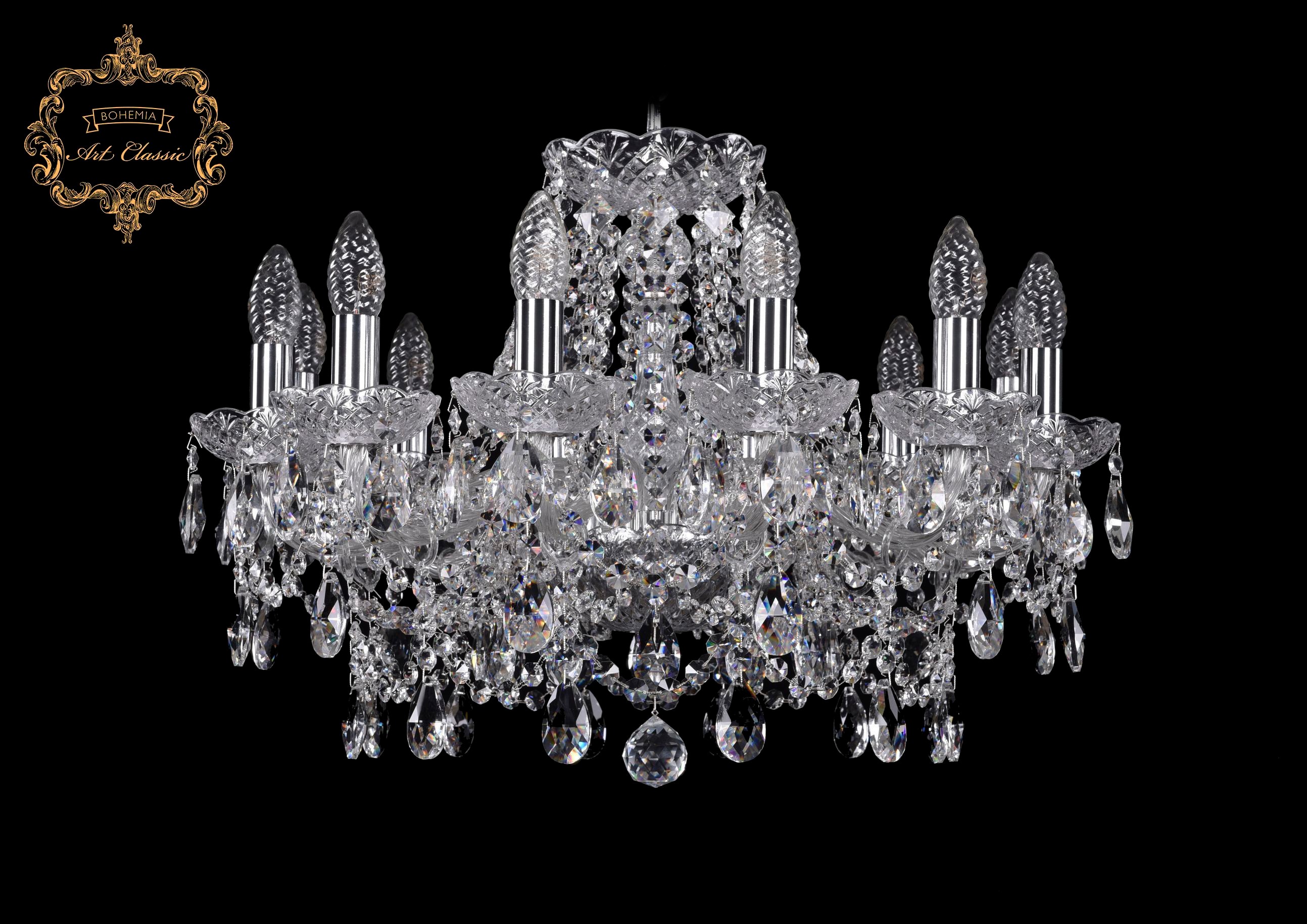 Подвесная хрустальная люстра 11.25 Art Classic 11.25.12.200.Cr.Sp