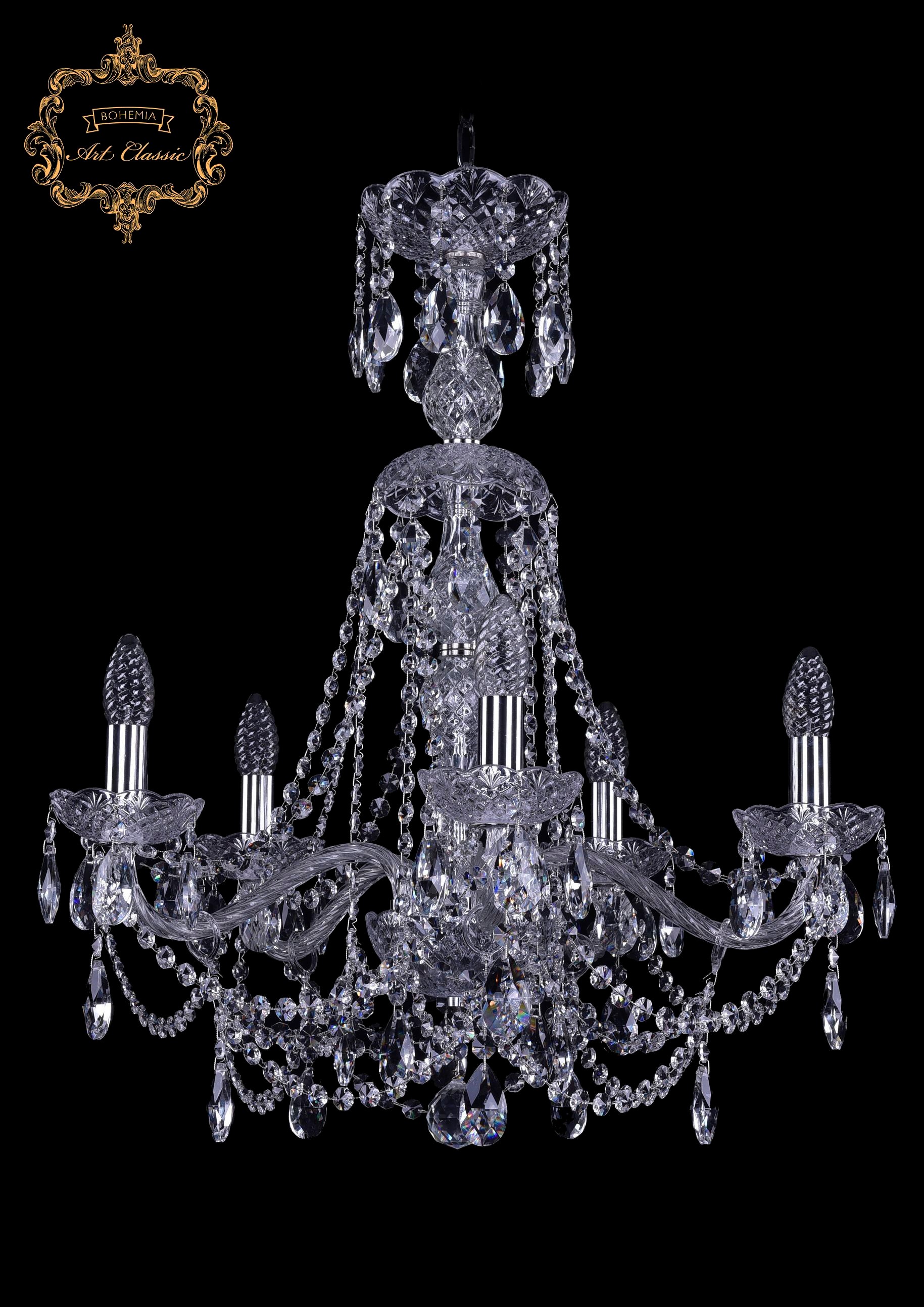 Подвесная хрустальная люстра 11.25 Art Classic 11.25.5.200.XL-68.Cr.Sp
