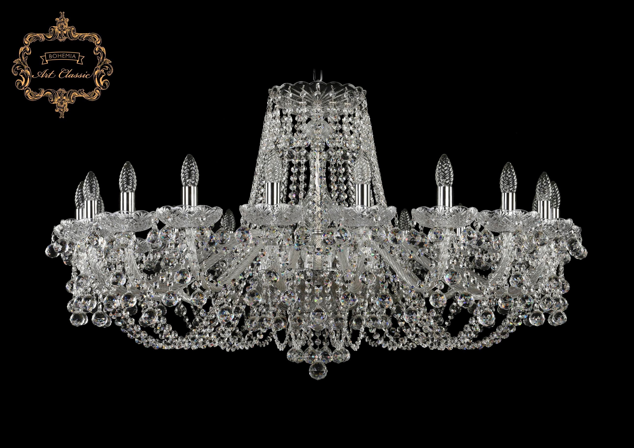 Подвесная хрустальная люстра 11.26 Art Classic 11.26.20.400.Cr.B