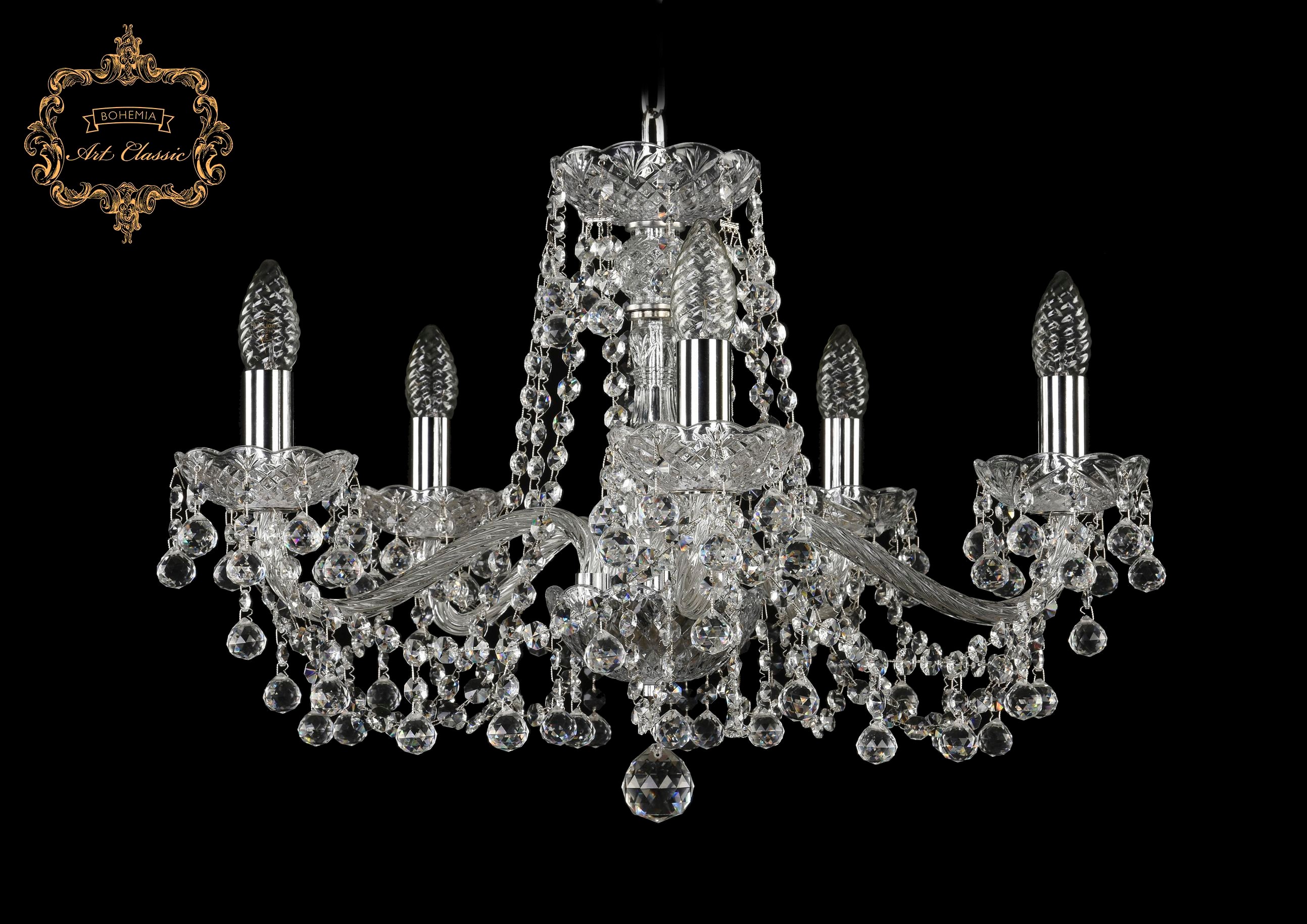 Подвесная хрустальная люстра 11.26 Art Classic 11.26.5.200.Cr.B