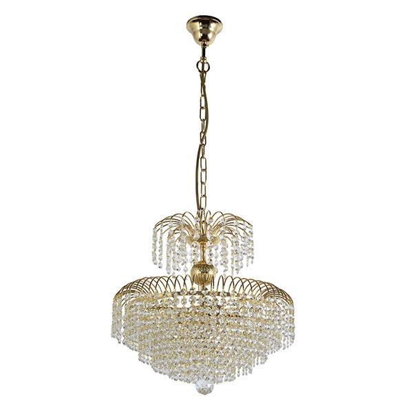 Подвесная хрустальная люстра Salentino Arti Lampadari Salentino E 1.5.40.100 G