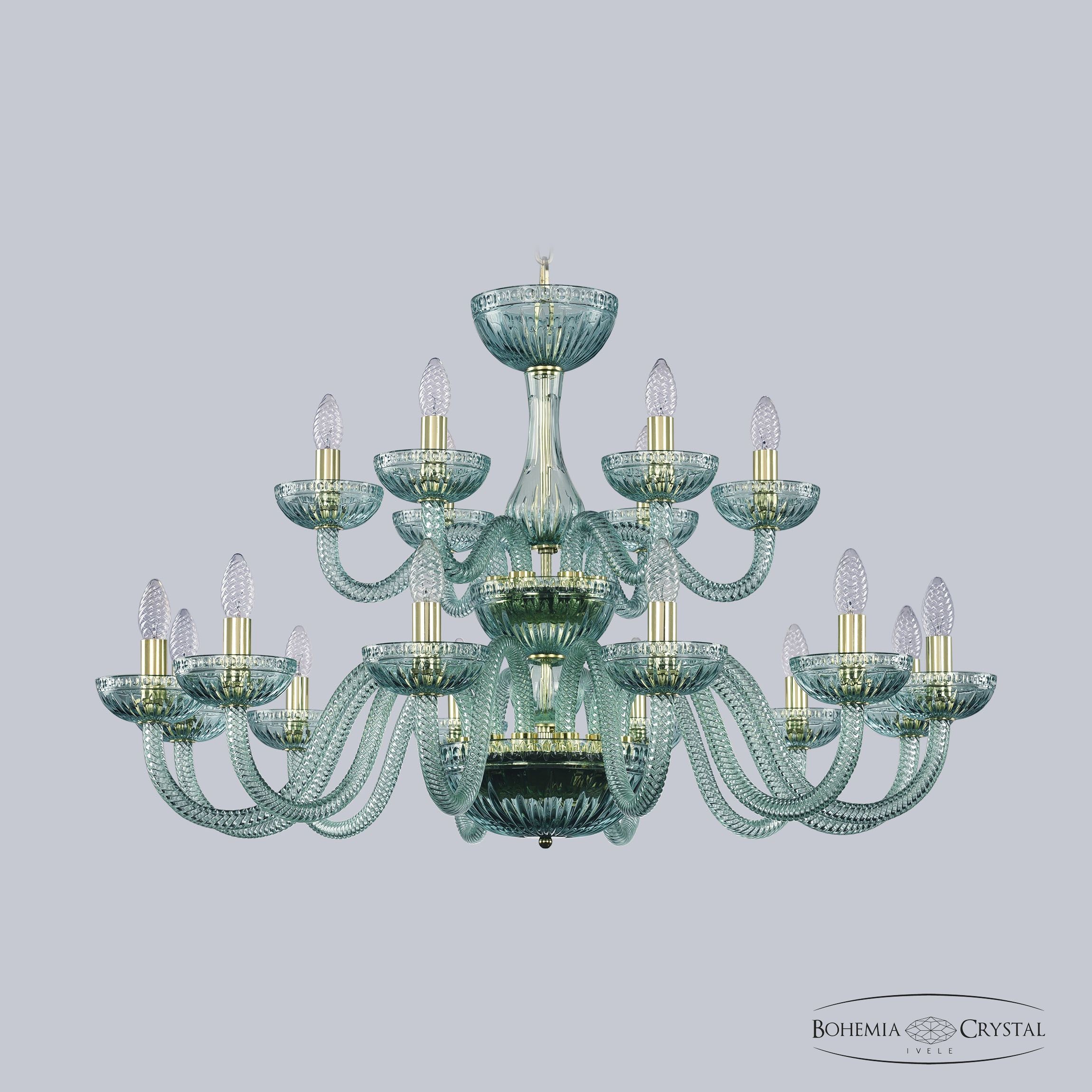 Подвесная люстра Bohemia 1310 1310/12+6/360/2d G Bi/Birusa/M-1G