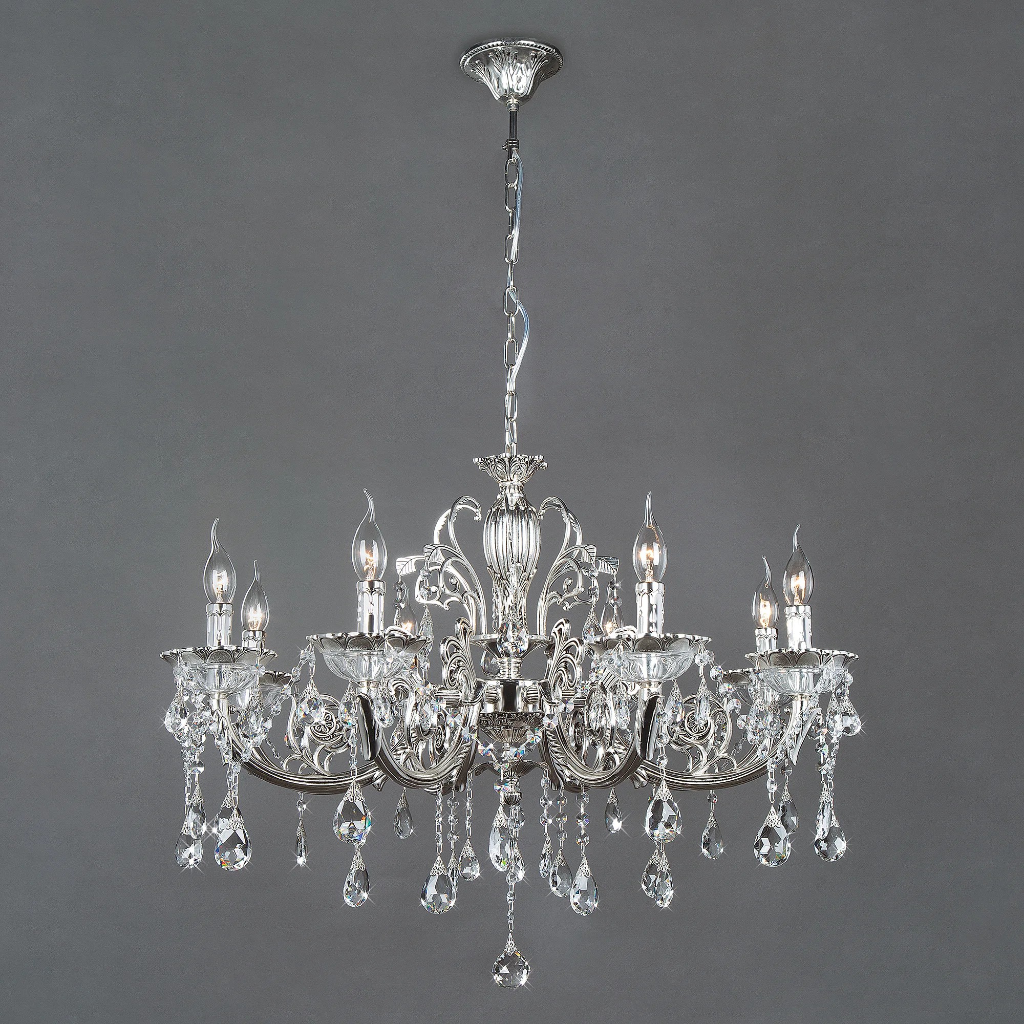 Подвесная хрустальная люстра Carolina Bogates 230/8 Strotskis